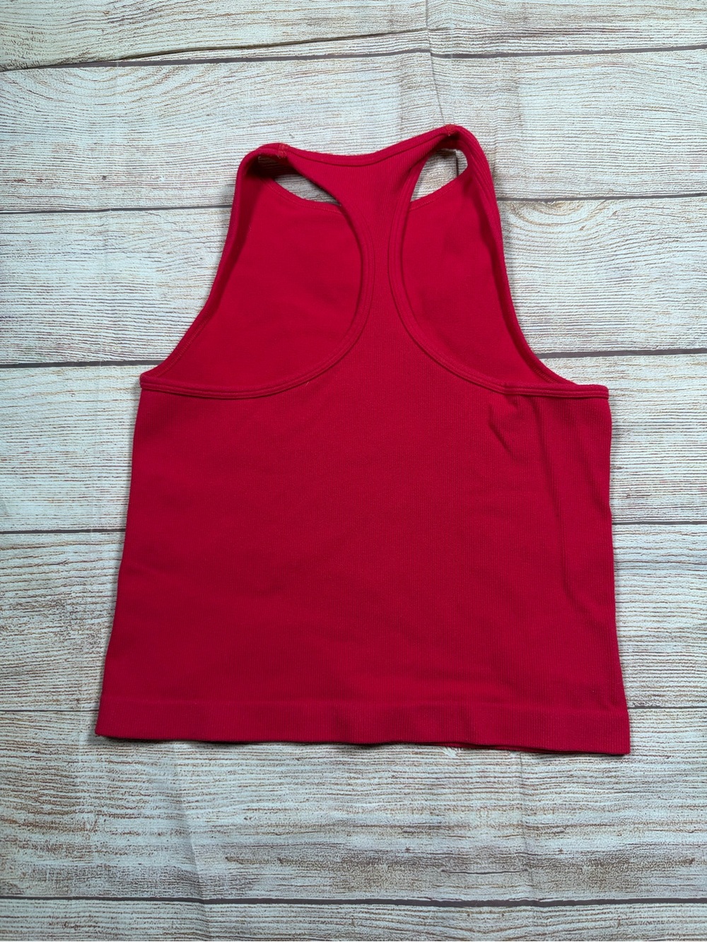 Free People Red Ribbed High-Neck Crop Tank - Picture 4 of 5